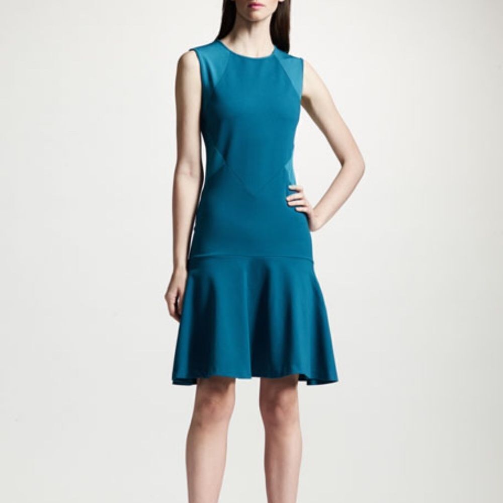Stella McCartney Paneled Dropped Waist midi Dress S